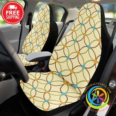 Abstract Circle & Diamonds Car Seat Covers-ShopImaginable.com